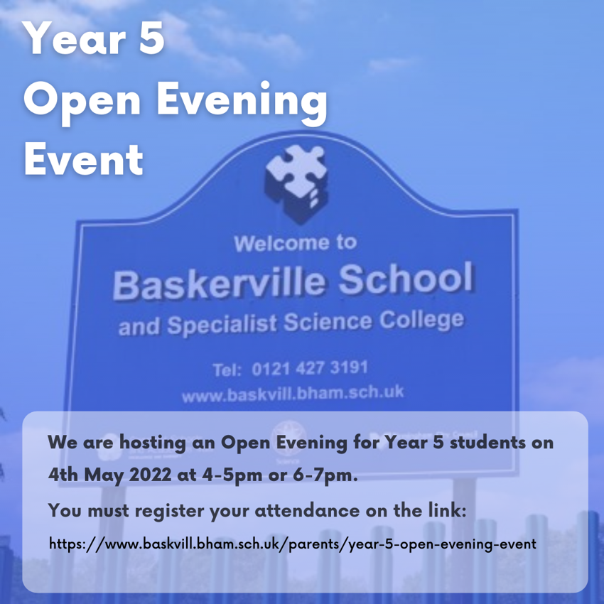 Image of Year 5 Parents - Baskerville School Open Evening